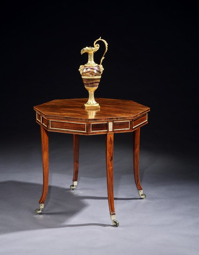 A George III brass mounted and parcel gilt rosewood centre table | MasterArt